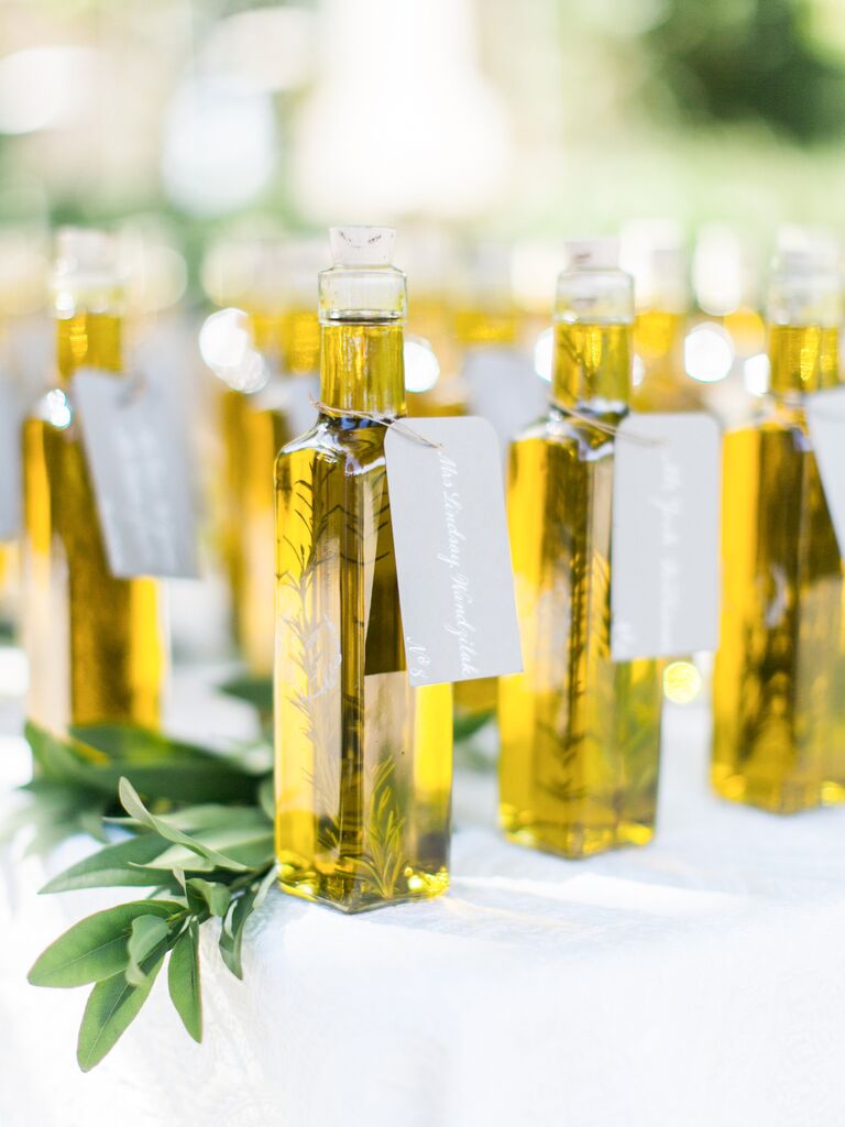 huile d'olive cadeau invités
